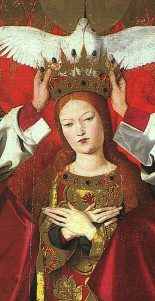 CHARONTON, Enguerrand The Coronation of the Virgin, detail: the Virgin jkh Spain oil painting art